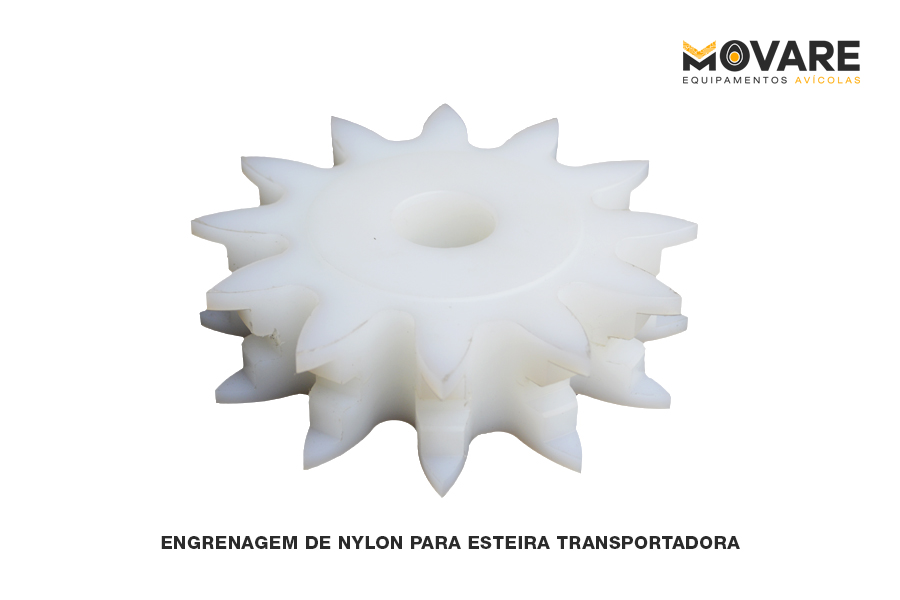 ENGRENAGEM DE NYLON PARA ESTEIRA TRANSPORTADORA